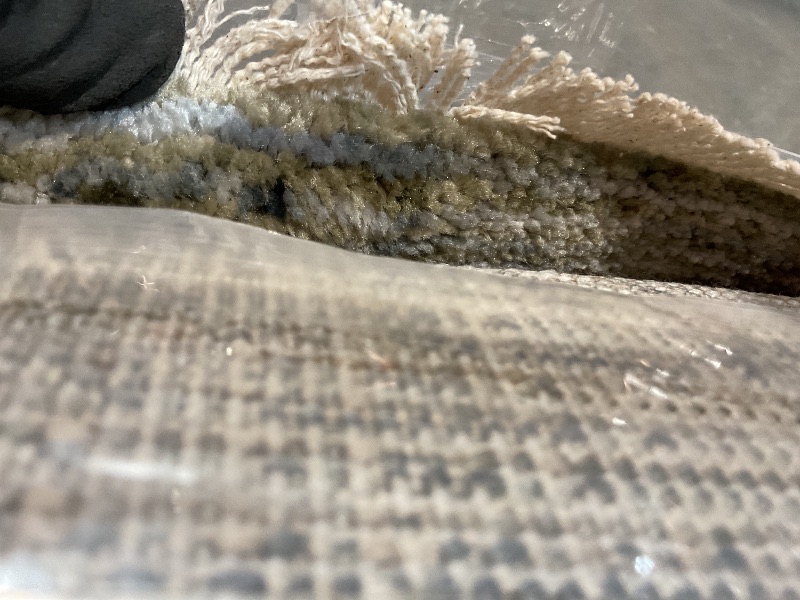 Photo 1 of **DIRTY FROM TRANSPORT **Loloi Darby Collection DAR-01 Charcoal/Sand 6'-7" x 9'-3" Area Rug