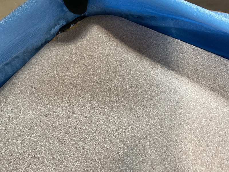 Photo 1 of **SELLING FOR PART AS PARTIAL SET. DAMAGE TO THREE CORNERS. TABLETOP ONLY. NO LEGS**Correll 48" Square Classroom Activity Table, Height Adjustable (19"-29") Savannah Sand Top, Black Edge, Durable High Pressure Laminate, Silver/Chrome Legs, School Furnitur