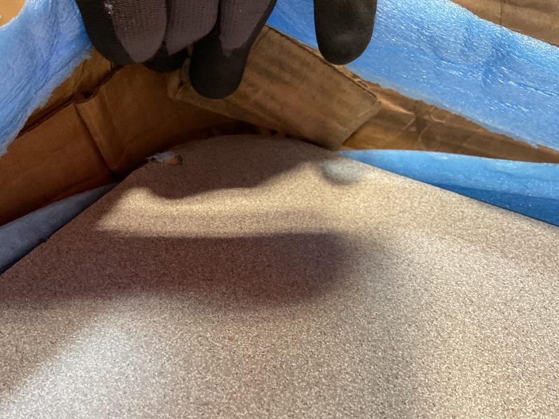 Photo 1 of **SELLING FOR PART AS PARTIAL SET. DAMAGE TO THREE CORNERS. TABLETOP ONLY. NO LEGS**Correll 48" Square Classroom Activity Table, Height Adjustable (19"-29") Savannah Sand Top, Black Edge, Durable High Pressure Laminate, Silver/Chrome Legs, School Furnitur