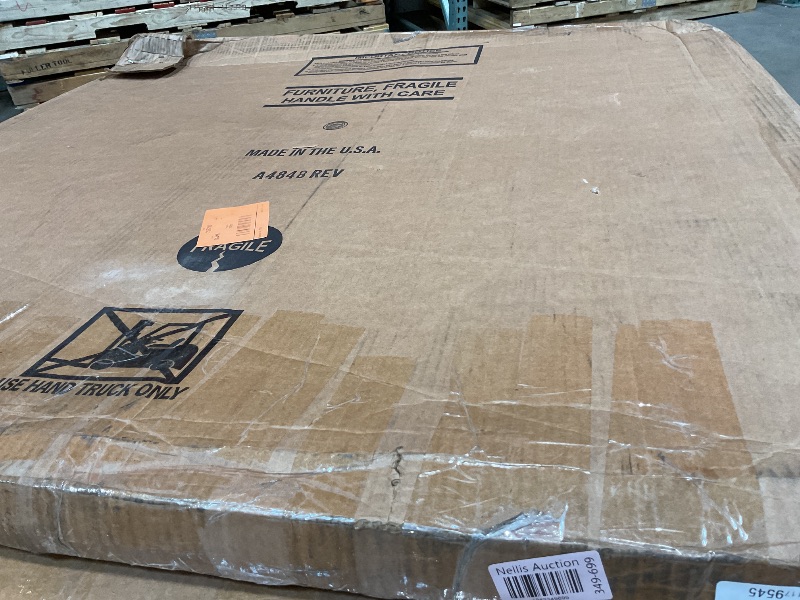 Photo 1 of **SELLING FOR PART AS PARTIAL SET. DAMAGE TO THREE CORNERS. TABLETOP ONLY. NO LEGS**Correll 48" Square Classroom Activity Table, Height Adjustable (19"-29") Savannah Sand Top, Black Edge, Durable High Pressure Laminate, Silver/Chrome Legs, School Furnitur