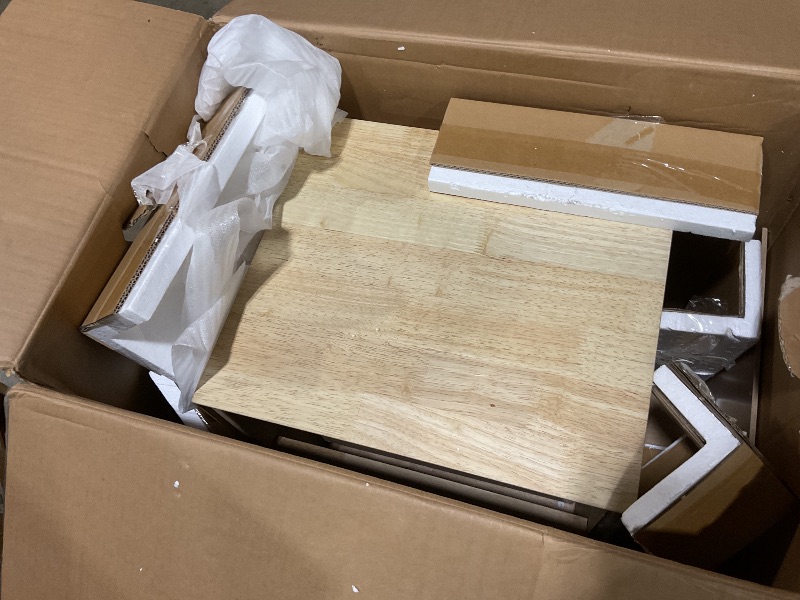 Photo 1 of **LEGS ARE LOOSE**Baxton Studio Hosea Japandi Carved Honeycomb Natural 2-Drawer Nightstand