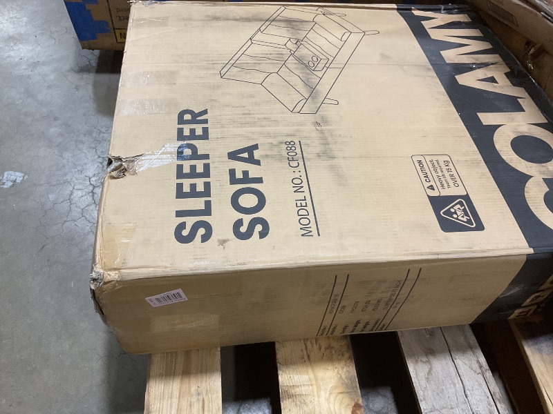 Photo 1 of ***POSSIBLE PARTIAL SET*** COLAMY Futon Sofa Bed-Fabric Small Couch, Lounge Convertible with 2 Cup Holders, Removable Soft Armrest, Adjustable Backrest for Dorm/Bedroom/College