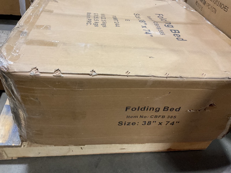 Photo 1 of **DIRT FROM TRANSPORT **Greaton, 16-Inch Rollaway Folding Cot Bed with 5" Memory Foam Mattresses, Sturdy Metal Folding Frame, Fully Assembled, Great for Adults and Kids, Twin, White