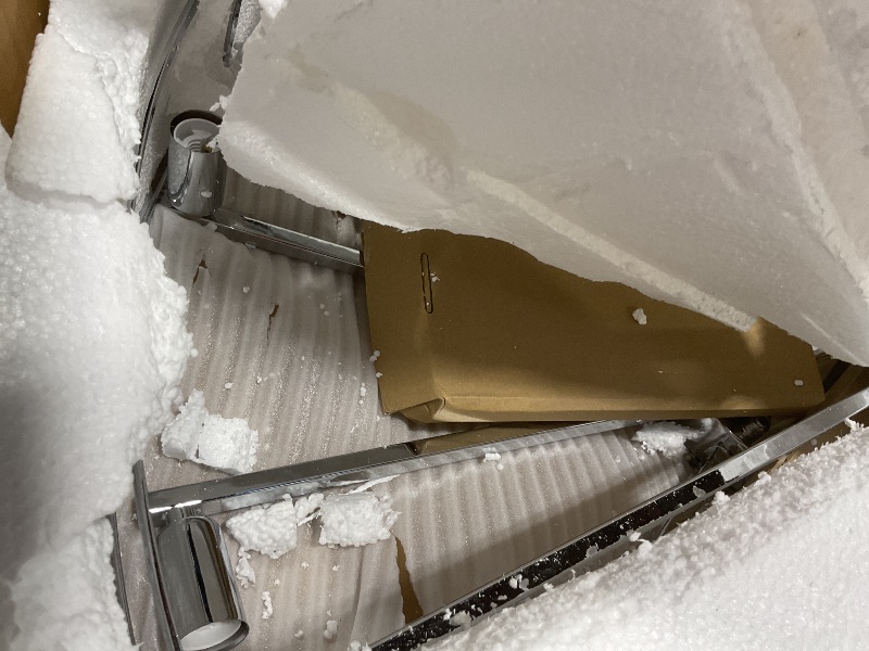 Photo 1 of **FOR PARTS ONLY/ HAS DAMAGES** Aheylity Crystal Chandelier Modern Chandeliers Lighting Pendant Ceiling Lights Fixtures for Dining Rooms Living Room Entryway Raindrop Round Hanging W39.37'' Chrome Frame