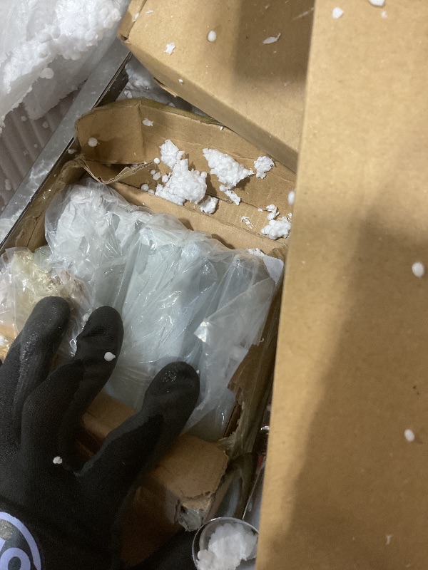 Photo 1 of **FOR PARTS ONLY/ HAS DAMAGES** Aheylity Crystal Chandelier Modern Chandeliers Lighting Pendant Ceiling Lights Fixtures for Dining Rooms Living Room Entryway Raindrop Round Hanging W39.37'' Chrome Frame