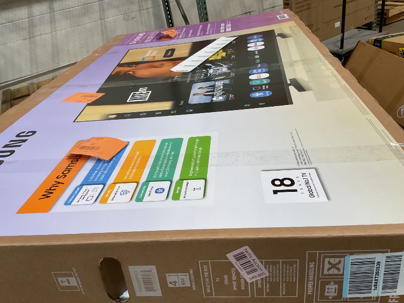 Photo 1 of **FOR PARTS SCREEN IS NON-FUNCTIONAL** Samsung 65-Inch Class Crystal UHD U8000F 4K Smart TV (2025 Model) Endless Free Content, Crystal Processor 4K, MetalStream Design, Knox Security, Alexa Built-in