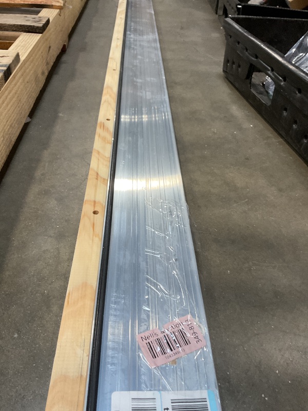 Photo 1 of **DIRTY. WOOD PIECES ARE LOOSE**M-D Building Products 78618 5-5/8 in. x 1-1/8 in. x 73 in. Silver Adjustable Aluminum & Hardwood Threshold Kit - Versatile Solution for French and Exterior Doors