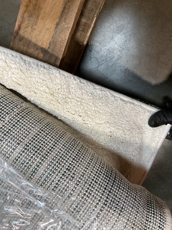 Photo 1 of **DIRT FROM TRANSPORT **JONATHAN Y Haze Solid Low-Pile Ivory Indoor Area Rug 8x10, Coastal,Bohemian,Minimalist,Classic, Easy-Cleaning for Living Room,Bedroom,Kitchen,Pet Friendly,Non-Shedding (SEU100T-8)