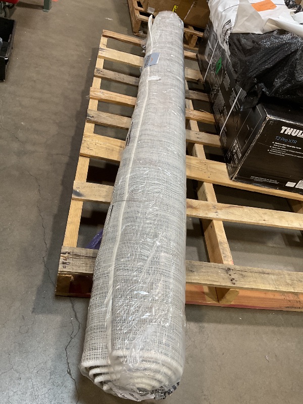 Photo 1 of **DIRT FROM TRANSPORT **JONATHAN Y Haze Solid Low-Pile Ivory Indoor Area Rug 8x10, Coastal,Bohemian,Minimalist,Classic, Easy-Cleaning for Living Room,Bedroom,Kitchen,Pet Friendly,Non-Shedding (SEU100T-8)