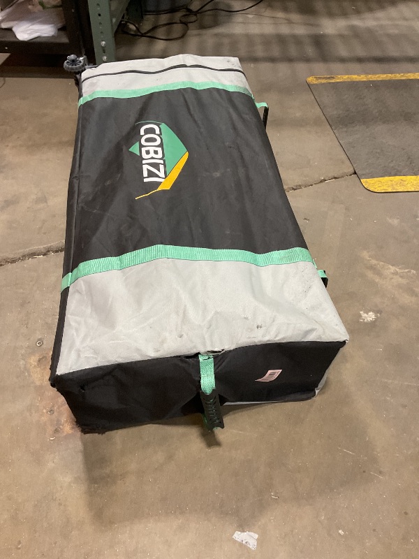 Photo 1 of **MINOR USE WEAR**COBIZI 10x30 Pop up Canopy with 8 Removable Sidewalls, Outdoor Canopy Waterproof Commercial Tents for Parties Wedding, with Upgrade Raised Top Cover and Roller Bag, with 4 Sandbags(Gray)