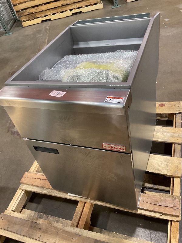 Photo 1 of **MINOR BEND AT BACK**Backychu Commercial Deep Fryer -5-Burner Liquid Propane Fryer CSA, 75-100 lbs Capacity, 150,000 BTU/h Adjustable Thermostat 200°F-400°F, Stainless Steel Gas Liquid Propane Deep Fryer for Restaurants