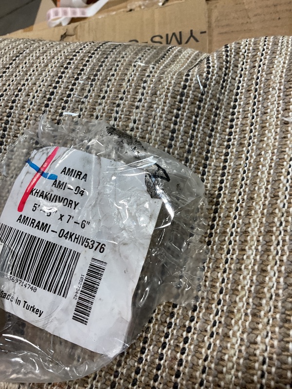 Photo 1 of **DIRTY FROM TRANSPORT **Loloi Angela Rose Amira Collection, Khaki & Ivory, 5'-3" x 7'-6" Area Rug – Extra Plush Moroccan Rugs for Living Room Bedroom Entryway & Hallway No Shed High Traffic Area Home Decor Rug