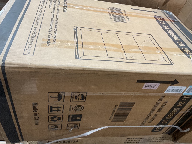 Photo 1 of 
COWSAR 17.5-in W 130 -Can Capacity Silver Freestanding Indoor Beverage Refrigerator with Glass Door