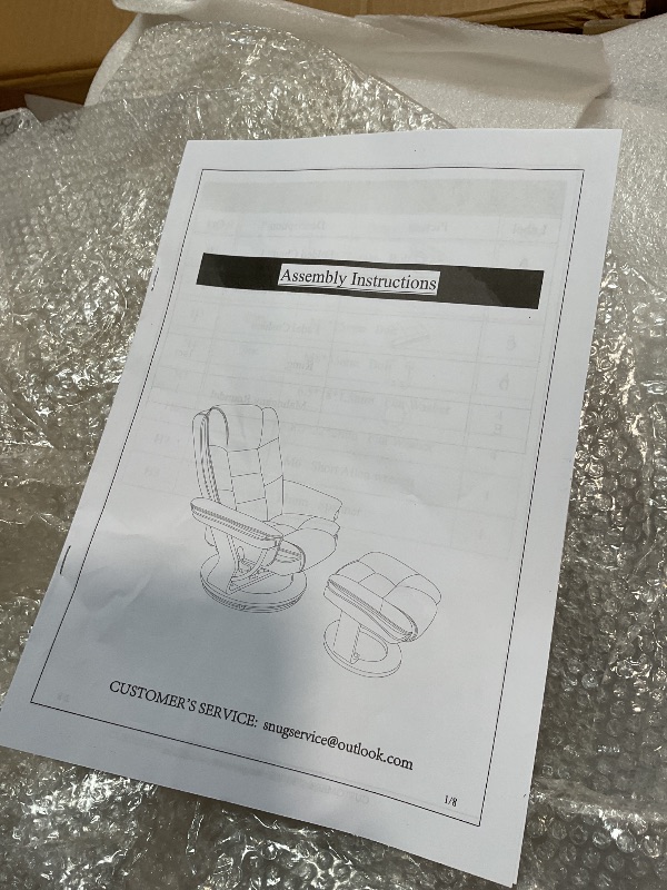 Photo 1 of **SELLING FOR PARTS AS PARTIAL SET. MISSING BASE PIECE FOR OTTOMAN**Swivel recliner