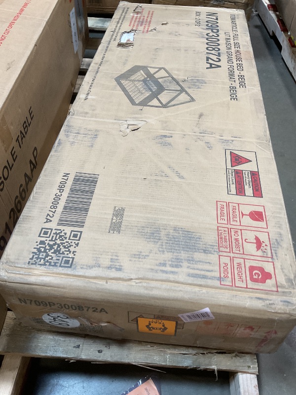 Photo 1 of **SELLING FOR PARTS AS PARTIAL SET. ONE BOX OF TWO**Full size house bed lit maison grand format- beige