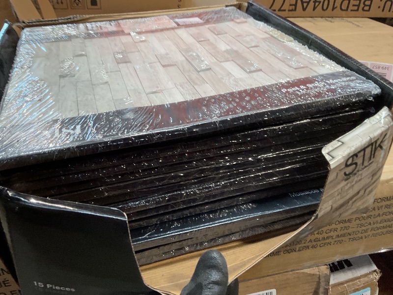 Photo 1 of **15 TOTAL**La Crema Stax Interlocking Peel and Stick 11.65 in. x 10.75 in. x 6mm Marble Mosaic Tile (0.87 sq. ft./Each)