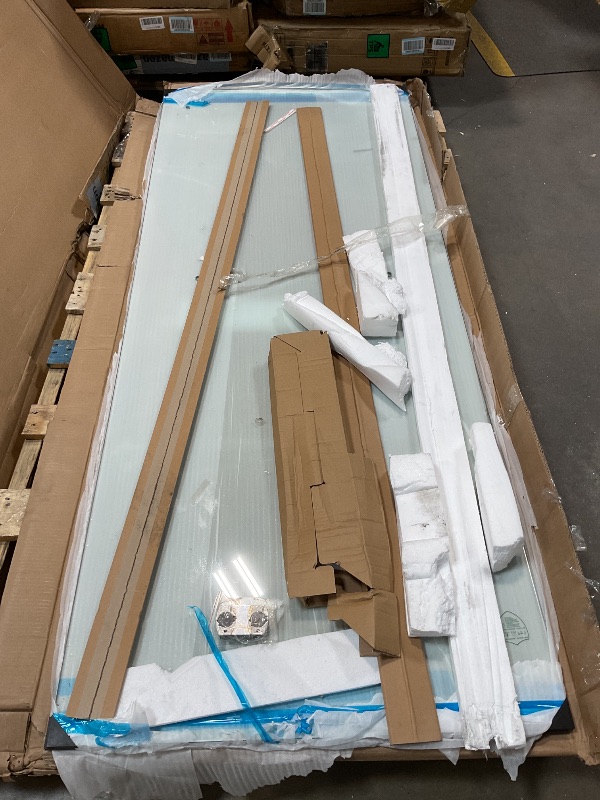 Photo 1 of **UNKNOWN DAMAGES/MISSING PARTS**  Porfectik Paris Shower Door,60" W x 74" H Double Sliding Shower Door with 5/16"(8mm) Clear SGCC Tempered Glass,Bathroom Shower Door,Brushed Nickel