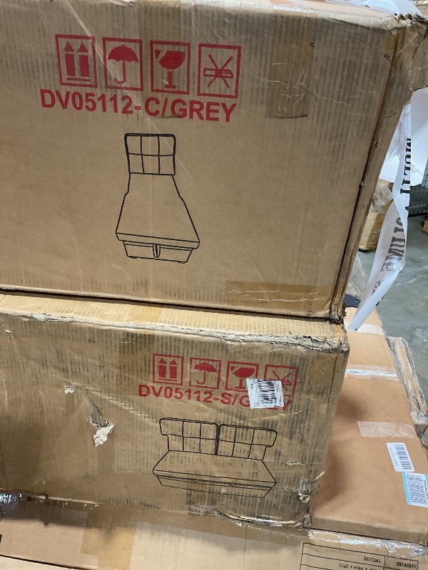 Photo 1 of **2 OF 3 BOXES. SELLING FOR PARTS AS PARTIAL SET **83-inch L-Shaped Pull Out Sleeper Couch Bed, Modern Linen Tufted Upholstered Reversible Sleeper Sectional Sofa L-Shaped Corner Sectional Convertible Pull Out Sofabed W/Storage Chaise and Square Arms