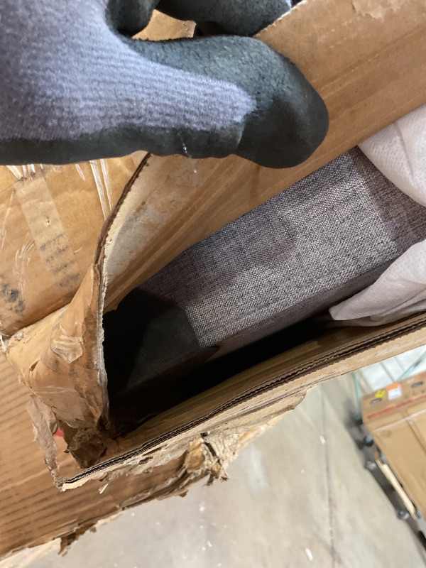 Photo 1 of **2 OF 3 BOXES. SELLING FOR PARTS AS PARTIAL SET **83-inch L-Shaped Pull Out Sleeper Couch Bed, Modern Linen Tufted Upholstered Reversible Sleeper Sectional Sofa L-Shaped Corner Sectional Convertible Pull Out Sofabed W/Storage Chaise and Square Arms