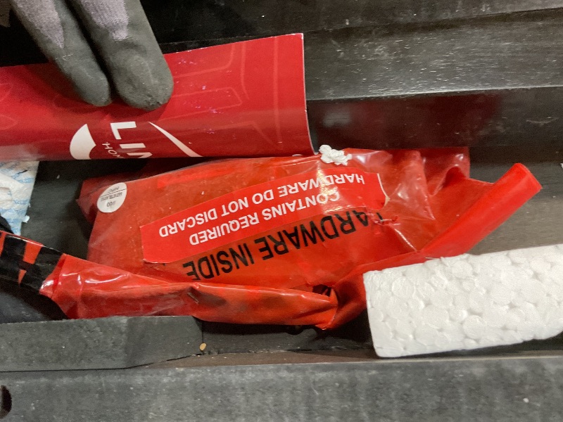 Photo 1 of **MAJOR DAMAGE TO BOTTOM CROSS BEAM. DIRT**Linon 42 inch Bar Height Pub Claridge Table, Black