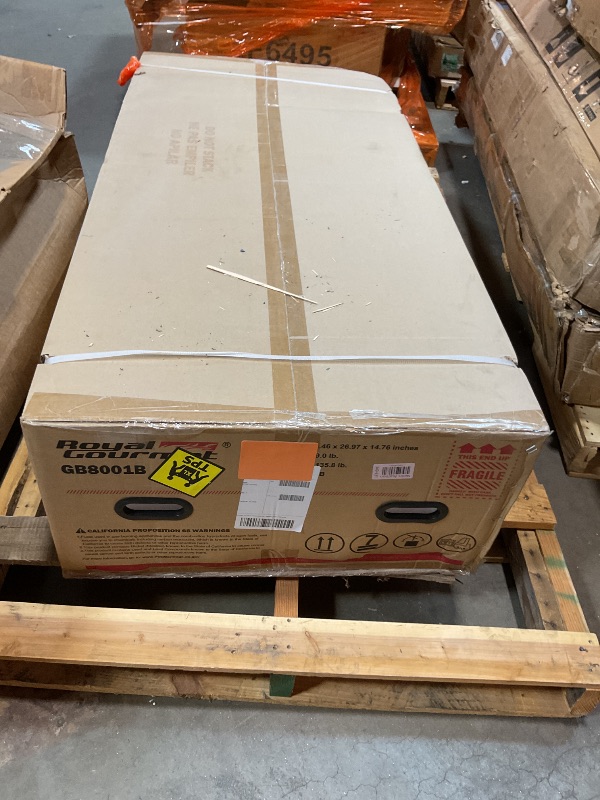 Photo 1 of **MINOR DAMAGE TO CORNER**Royal Gourmet 8-Burner Gas Grill, 104,000 BTU Liquid Propane Grill, Independently Controlled Dual Systems, Outdoor Party or Backyard BBQ, Black