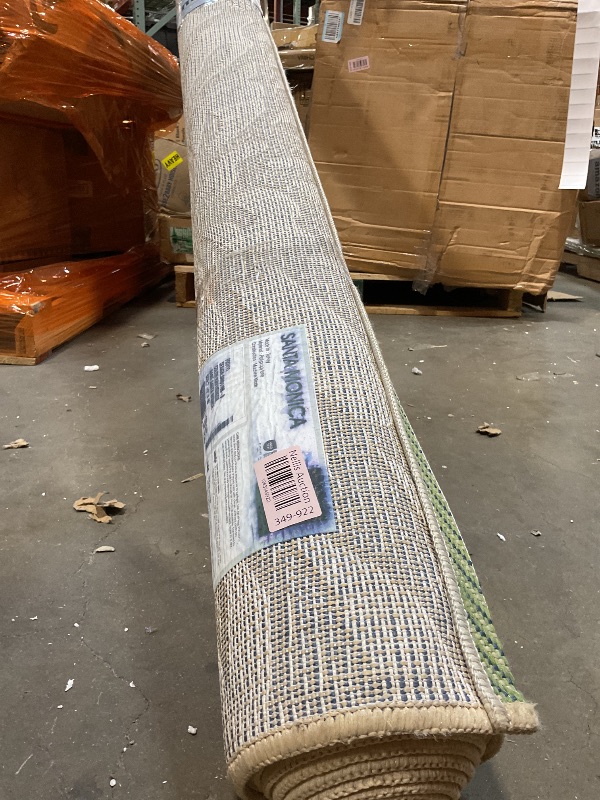 Photo 1 of **DIRTY FROM TRANSPORT **JONATHAN Y Zinnia Modern Floral Textured Weave Indoor/Outdoor Navy/Green 8 ft. x 10 ft. Area Rug