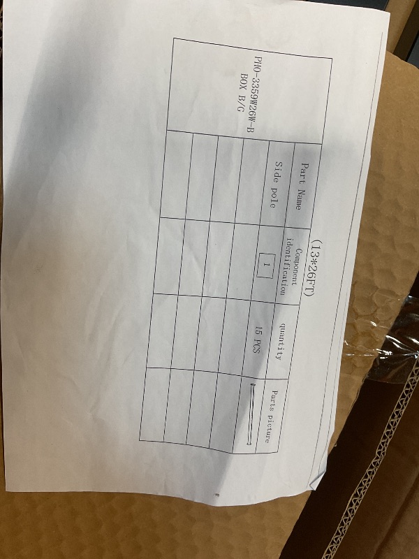 Photo 1 of **SELLING FOR PARTS S PARTIAL SET.  SIDE POLES ONLY**GarveeLife 10x20 Ft Carport, Car Port with 200g PE Tarp, Roll-Up Doors, and 4 Windows, for Sedans, Bass Boats, Motos, ATVs, and SUVs, White