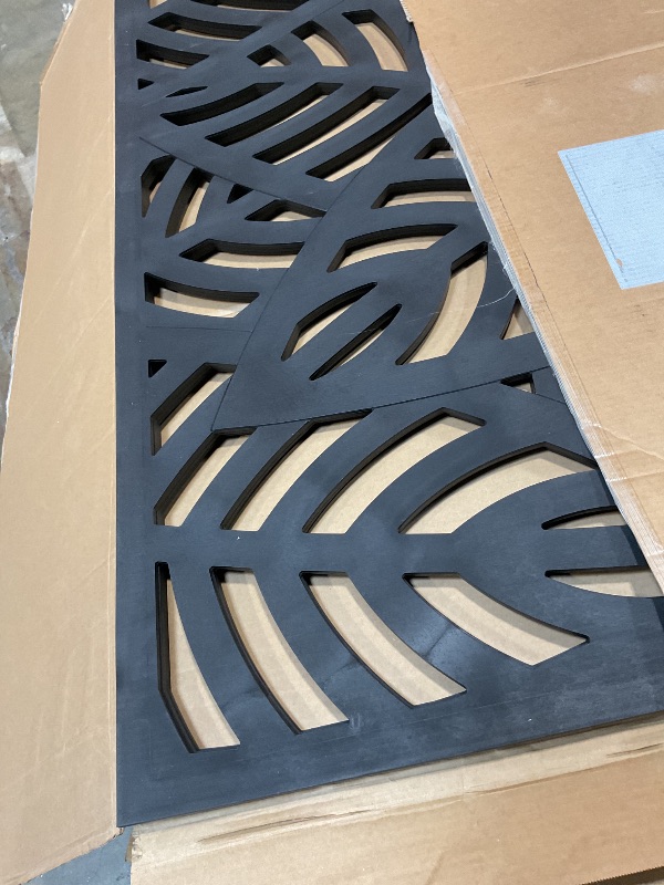 Photo 1 of **3 TOTAL3'x6' Sanibel Decorative Screen, Black