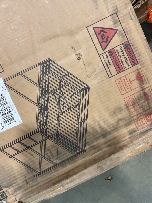 Photo 1 of **SELLING FOR PARTS AS PARTIAL SET. ONE BOX OF TWO**Full Size Loft Bed w/Shelves & Desk Heavy-Duty Metal Bed Frame For Kids Adult