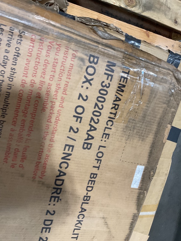 Photo 1 of **SELLING FOR PARTS AS PARTIAL SET. ONE BOX OF TWO**Full Size Loft Bed w/Shelves & Desk Heavy-Duty Metal Bed Frame For Kids Adult