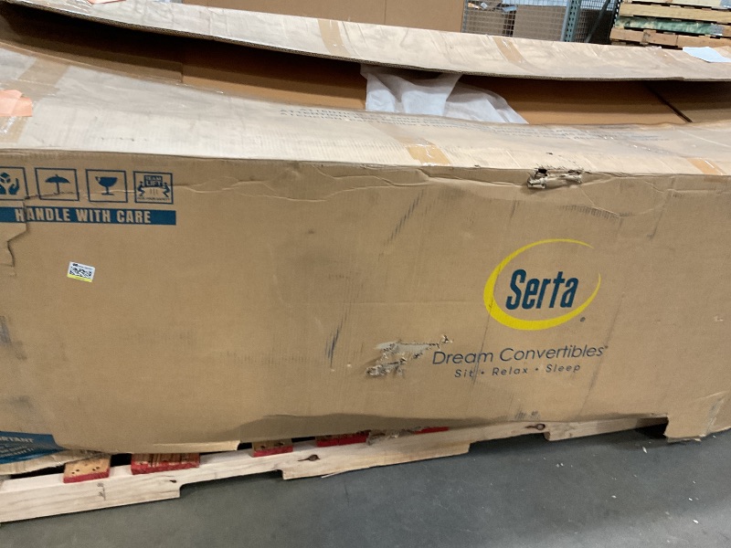 Photo 1 of **WILL NEED TRUCK FOR PICKUP**Serta Hanson Modern Farmhouse Convertible Sofa with Queen Size Sleeper, Linen Fabric