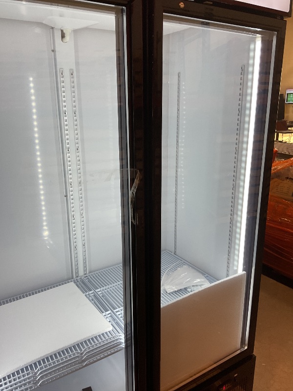 Photo 1 of **DIRT, SCRATCHES AND DENTS FROM TRANSPORT **BINGERMA Commercial Merchandiser Display Refrigerator 40 Cu.ft. with 2 Glass Doors ETL Drink Cooler Beverage Fridge for Bars,Restaurants, Convenience Stores, Supermarkets and Offices