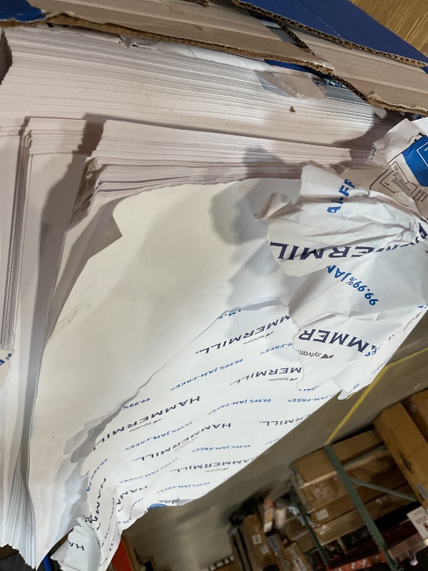 Photo 1 of **BEND DAMAGE ON ONE REAM**Hammermill Printer Paper, 20 lb Copy Paper, 11 x 17 - 5 Ream (2,500 Sheets) - 92 Bright, Made in the USA, 105023C