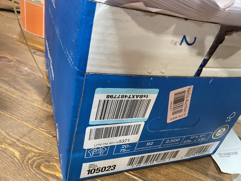 Photo 1 of **BEND DAMAGE ON ONE REAM**Hammermill Printer Paper, 20 lb Copy Paper, 11 x 17 - 5 Ream (2,500 Sheets) - 92 Bright, Made in the USA, 105023C