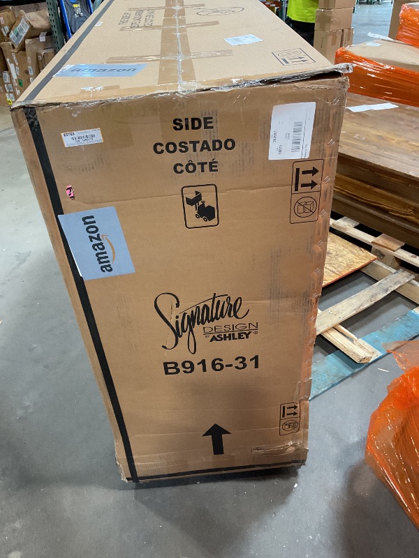 Photo 1 of **MINOR SCRAPE DAMAGE 3 Spots**Signature Design by Ashley Blairhurst Traditional 10-Drawer Dresser with Felt-Lined Top Drawer and Safety Stop, Gray & Light Brown