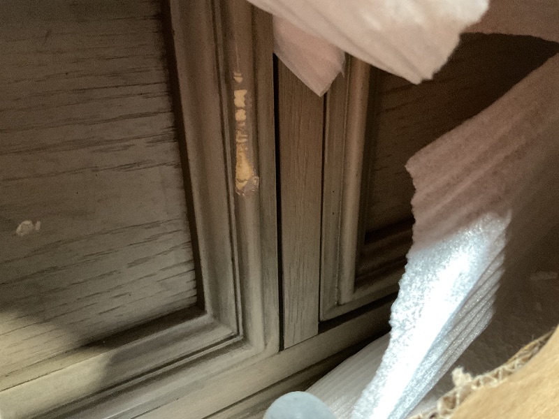 Photo 1 of **MINOR SCRAPE DAMAGE 3 Spots**Signature Design by Ashley Blairhurst Traditional 10-Drawer Dresser with Felt-Lined Top Drawer and Safety Stop, Gray & Light Brown