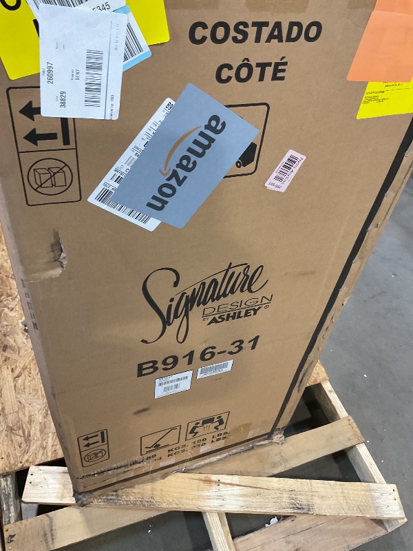 Photo 1 of **MINOR SCRAPE DAMAGE 3 Spots**Signature Design by Ashley Blairhurst Traditional 10-Drawer Dresser with Felt-Lined Top Drawer and Safety Stop, Gray & Light Brown