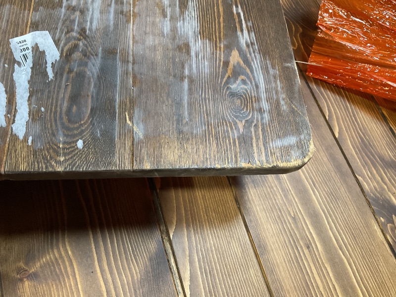 Photo 1 of **SCRAPE DAMAGE TO ONE CORNER ON TOP. COMING LOOSE ONE CORNER ON BOTTOM**40.5 wide
9 ft long 
Wood table