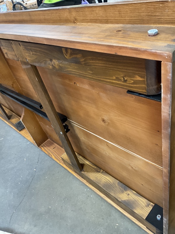 Photo 1 of **CRACKING DOWN DOWN THE TOP MIDDLE**40.5 wide
9 ft long 
Wood table