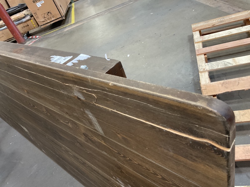 Photo 1 of **CRACKING APART ON TOP CORNER**
40.5 wide
9 ft long 
Wood table