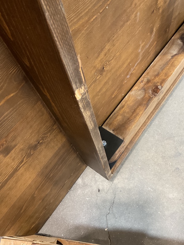 Photo 1 of **CRACKING APART ON TOP CORNER**
40.5 wide
9 ft long 
Wood table