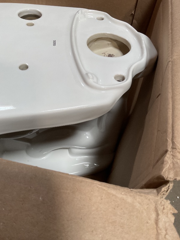 Photo 1 of **MISSING TANK AND LID**Drake Modern 2-Piece 1.28 GPF Single Flush Elongated ADA Comfort Height Toilet 10in Rough-In Cotton White