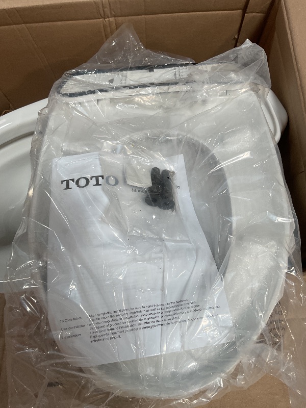 Photo 1 of **MISSING TANK AND LID**Drake Modern 2-Piece 1.28 GPF Single Flush Elongated ADA Comfort Height Toilet 10in Rough-In Cotton White