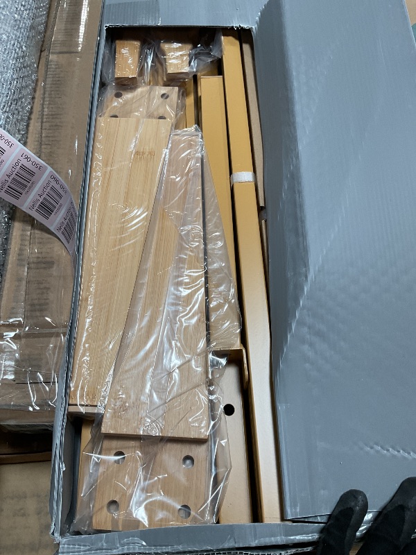 Photo 1 of *FOR PARTS ONLY* ZIYOO Solid Bamboo Wood King Size Bed Frame with Headboard, 14 inch Platform King Bed Frames No Box Spring Needed with Steel Slats, Sturdy and Stable, Easy Assembly, Noise Free