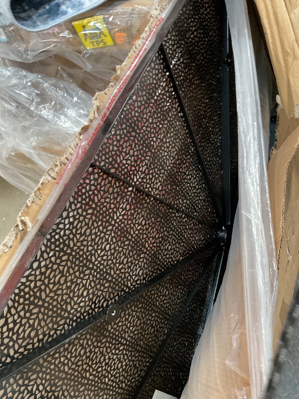 Photo 1 of **PARTIAL SET. SELLING FOR PARTS**Flash Furniture Oia 5-Piece Commercial Grade Steel Patio Table and Chairs Set, Outdoor Dining Set with Square Table and 4 Round Back Chairs, Black