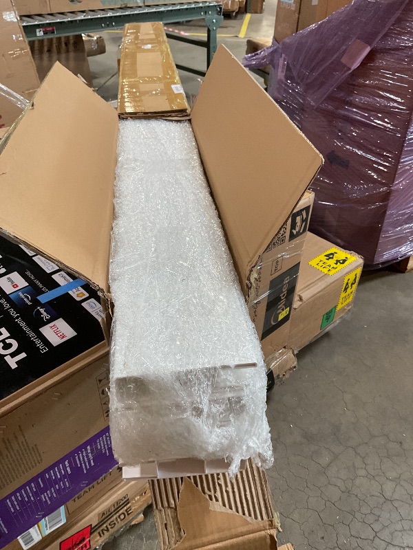 Photo 1 of 4 Pcs Vinyl Fence PVC Pocket Rails for Privacy White PVC Panel Parts Vinyl Fence Toppers for Outdoor Pool Ranch Patio - 1-1/2" X5-1/2" X70"