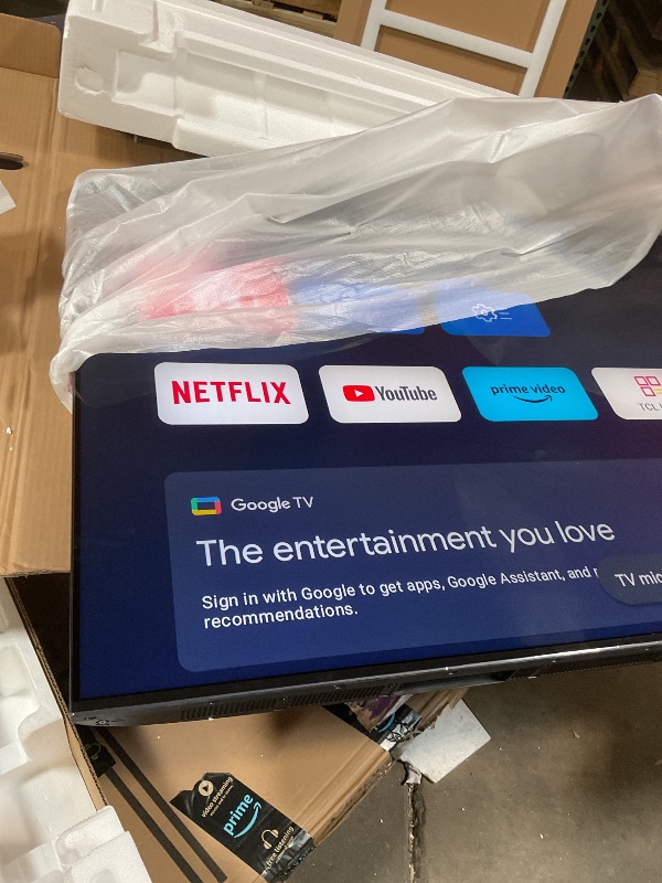Photo 1 of **Dirty**TCL 65-Inch QM85 QLED 4K Smart QD-Mini LED TV with Google TV (65QM851G