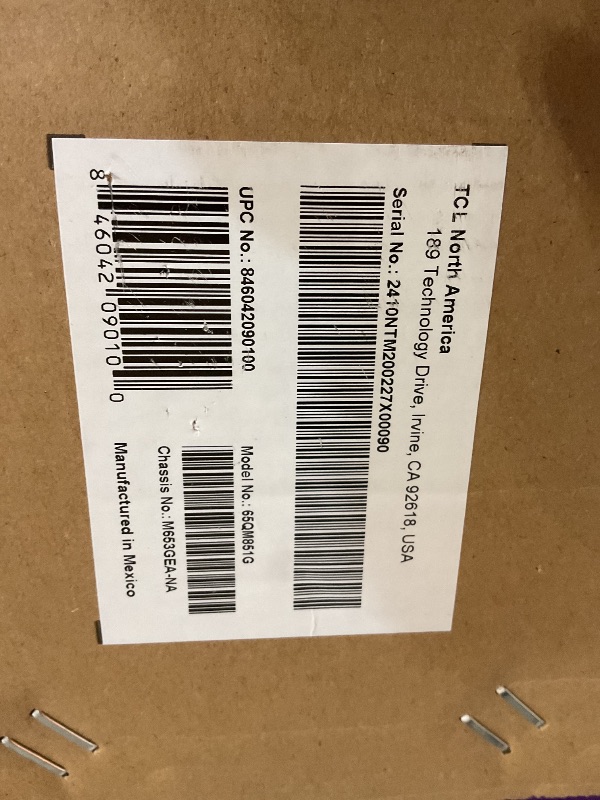 Photo 1 of **Dirty**TCL 65-Inch QM85 QLED 4K Smart QD-Mini LED TV with Google TV (65QM851G