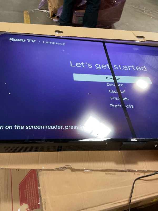 Photo 1 of **NO REMOTE OR STAND/ SELLING FOR PARTS**Roku Smart TV – 65-Inch Select Series 4K HDR RokuTV with Roku Enhanced Voice Remote, Brilliant 4K Picture, Automatic Brightness, & Seamless Streaming – Live Local News, Sports, Family Entertainment