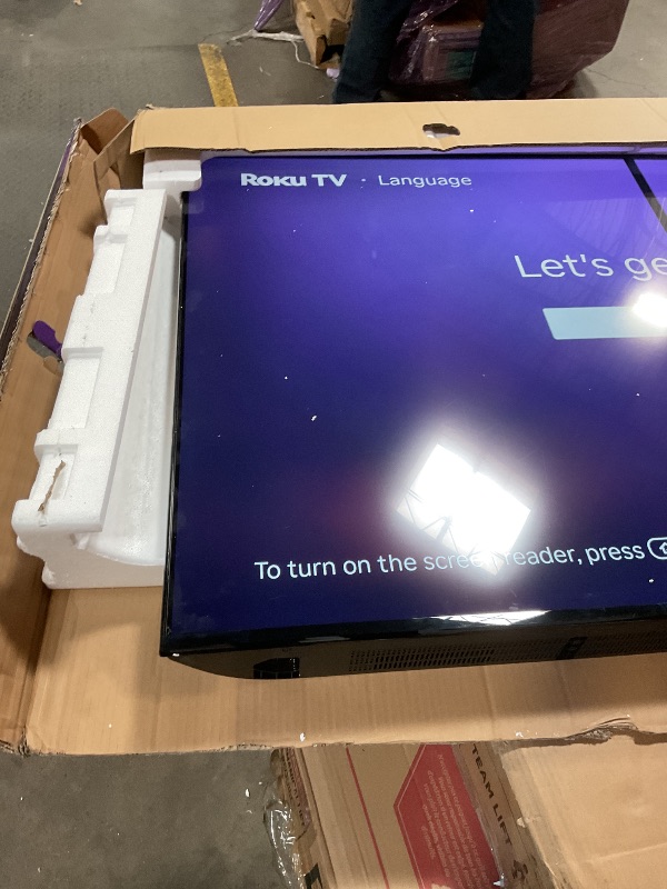 Photo 1 of **NO REMOTE OR STAND/ SELLING FOR PARTS**Roku Smart TV – 65-Inch Select Series 4K HDR RokuTV with Roku Enhanced Voice Remote, Brilliant 4K Picture, Automatic Brightness, & Seamless Streaming – Live Local News, Sports, Family Entertainment